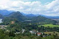 THE VIEW FROM BAVARIAS NEUSCHWANSTEIN CASTLE Royalty Free Stock Photo